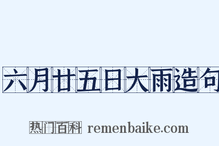 六月廿五日大雨造句是什么意思的图片